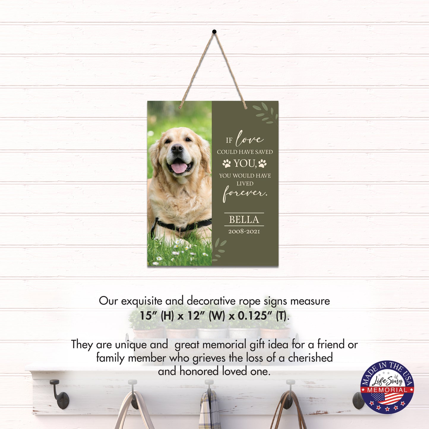 personalized pet memorial wall plaque