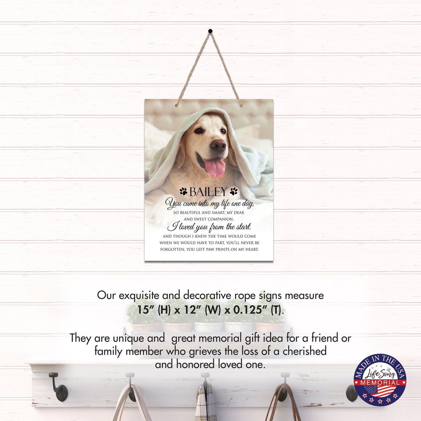 personalized pet memorial wall plaque