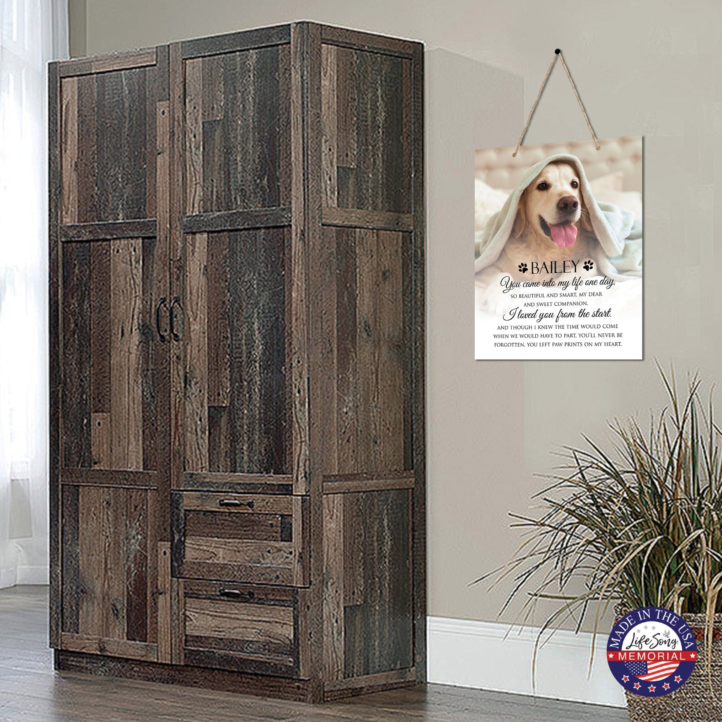 personalized pet memorial wall plaque
