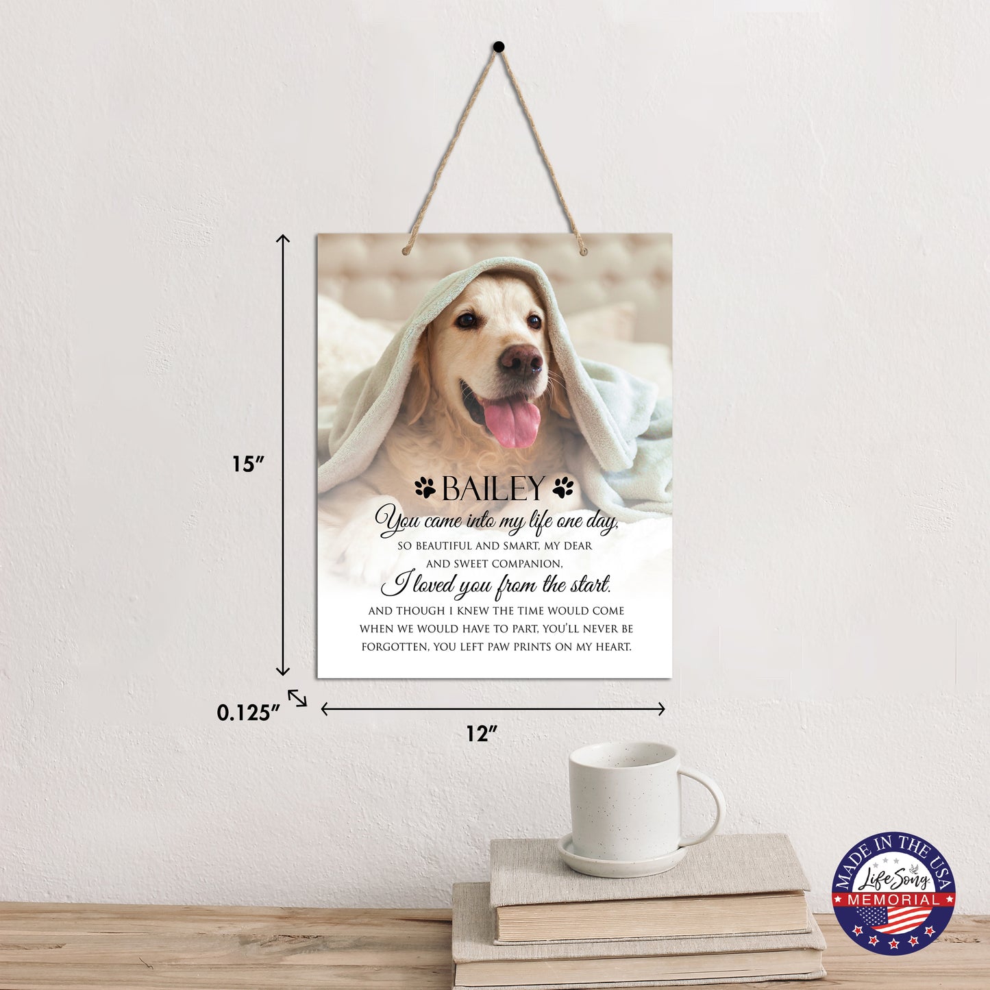 personalized pet memorial wall plaque