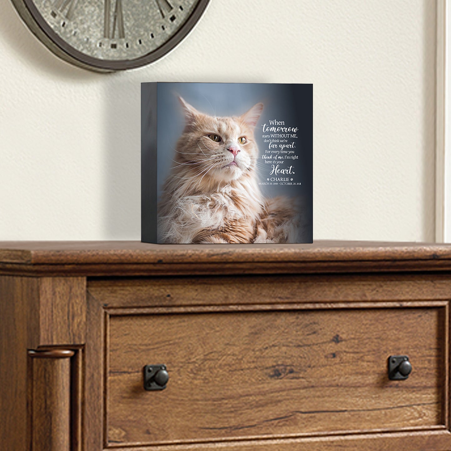 Personalized Memorial Cremation Urn Box for Pet Ashes