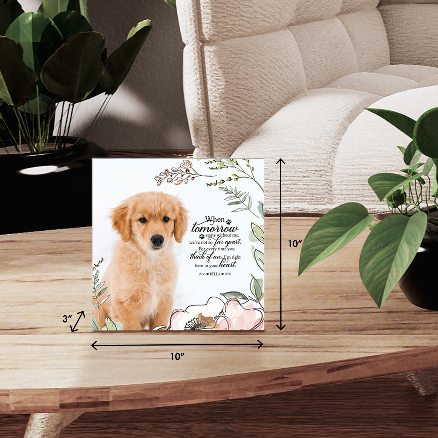 Personalized Memorial Cremation Urn Box for Pet Ashes