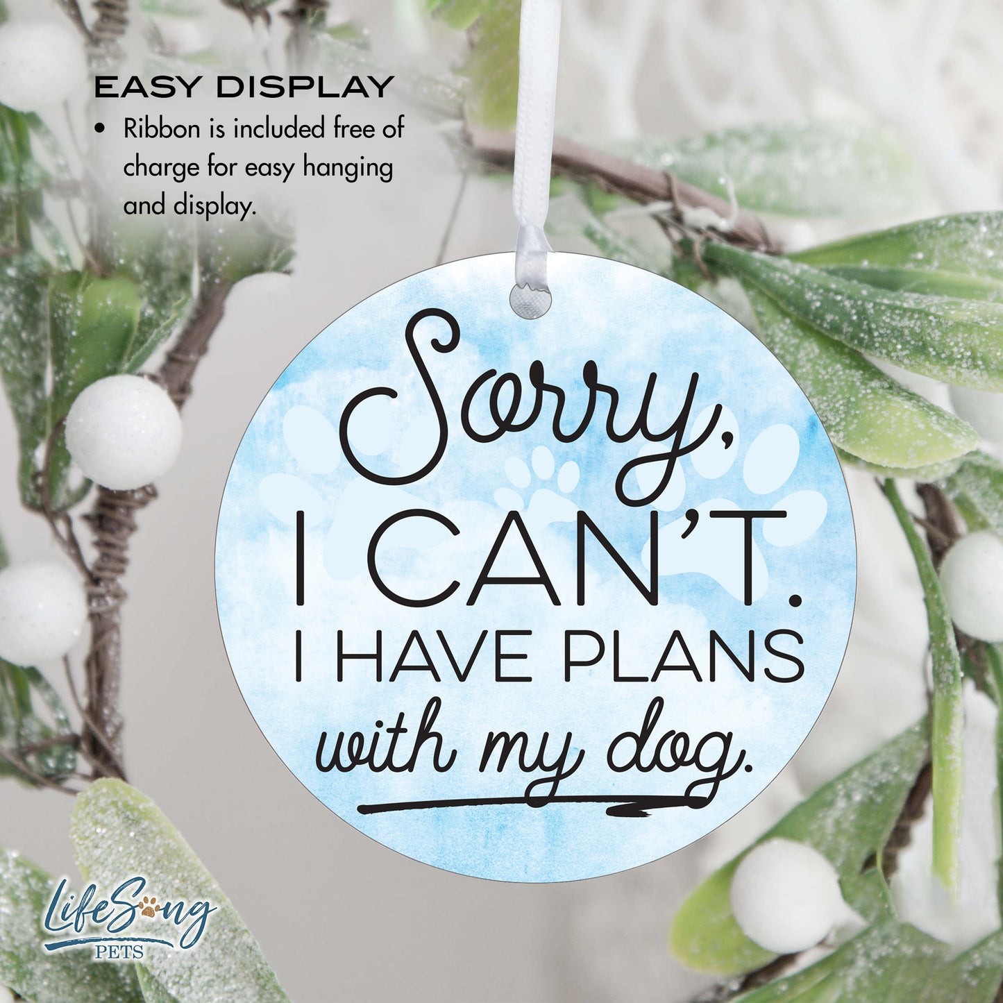 Round Dog Christmas Ornaments Memorable Christmas Pet Keepsake