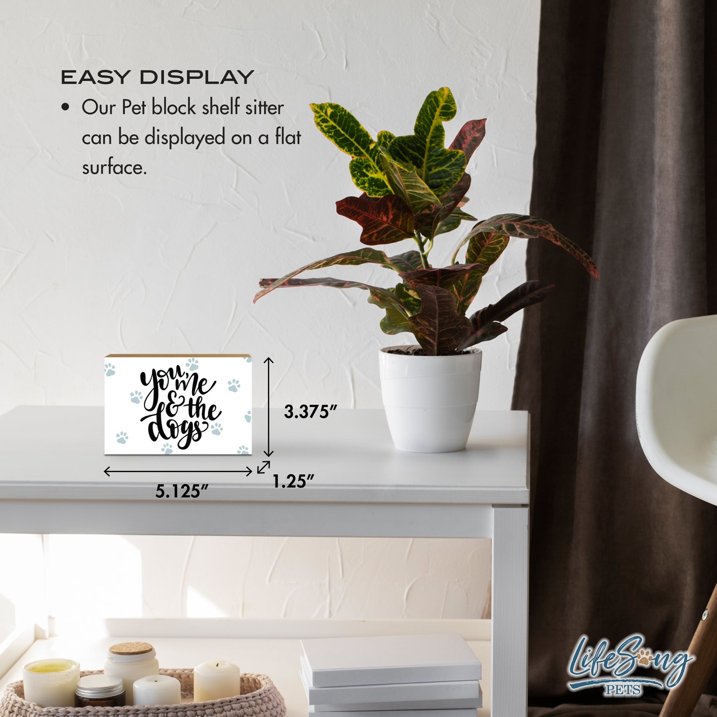 Handcrafted Pet Shelf Sitter Ornament – Tabletop Decor for Pets Dogs Puppy