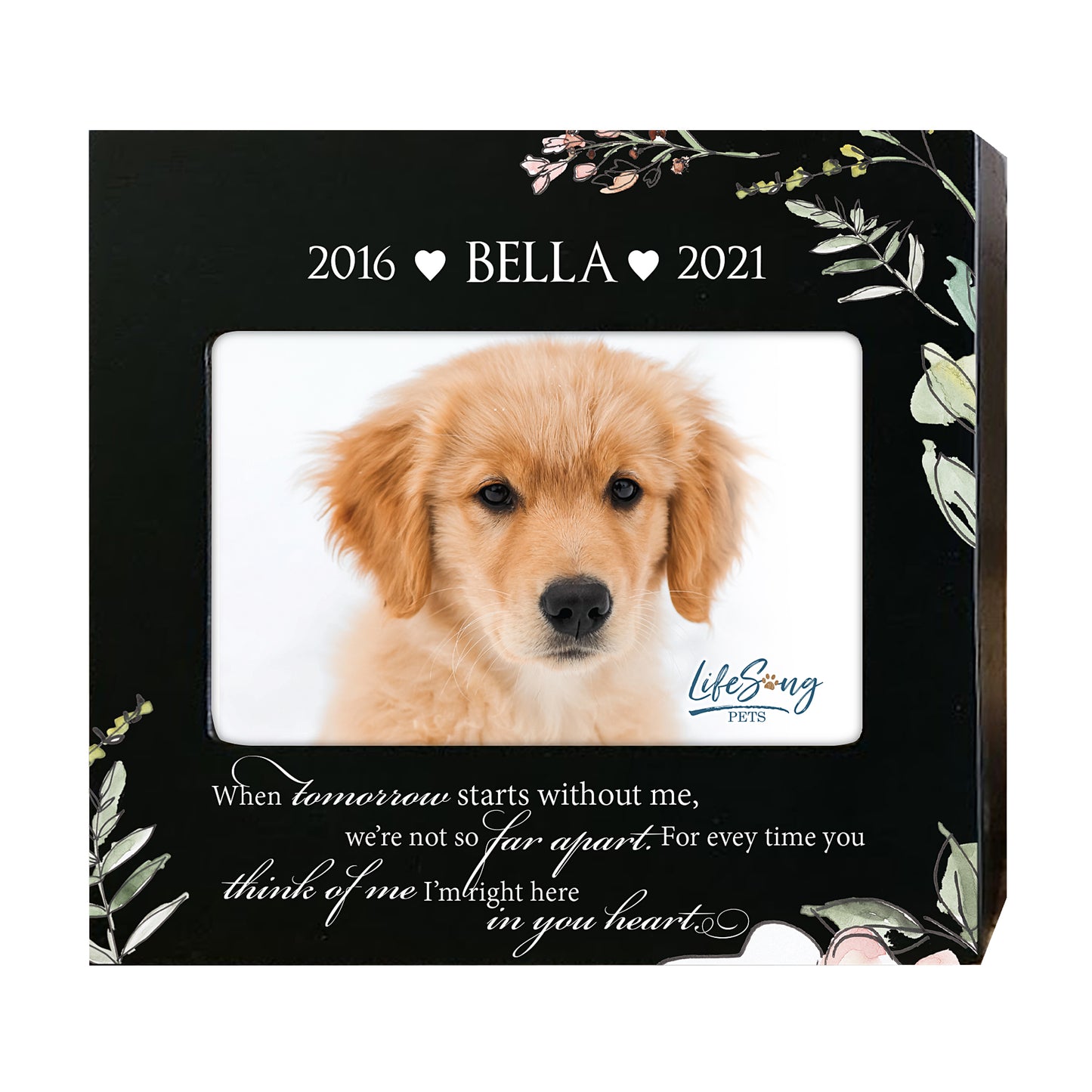 Personalized Wooden Pet Urn with Photo – Handcrafted Pet Remembrance Urn for Dogs & Cats - When Tomorrow Starts