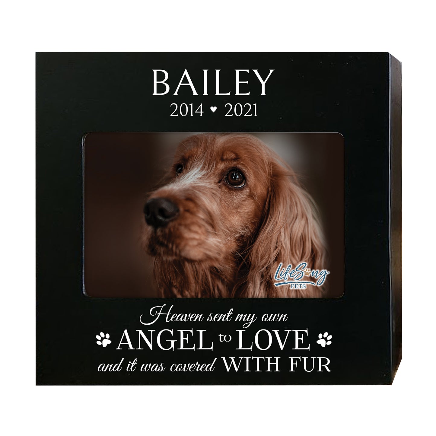 Personalized Wooden Pet Urn with Photo – Handcrafted Pet Remembrance Urn for Dogs & Cats - Heaven Sent