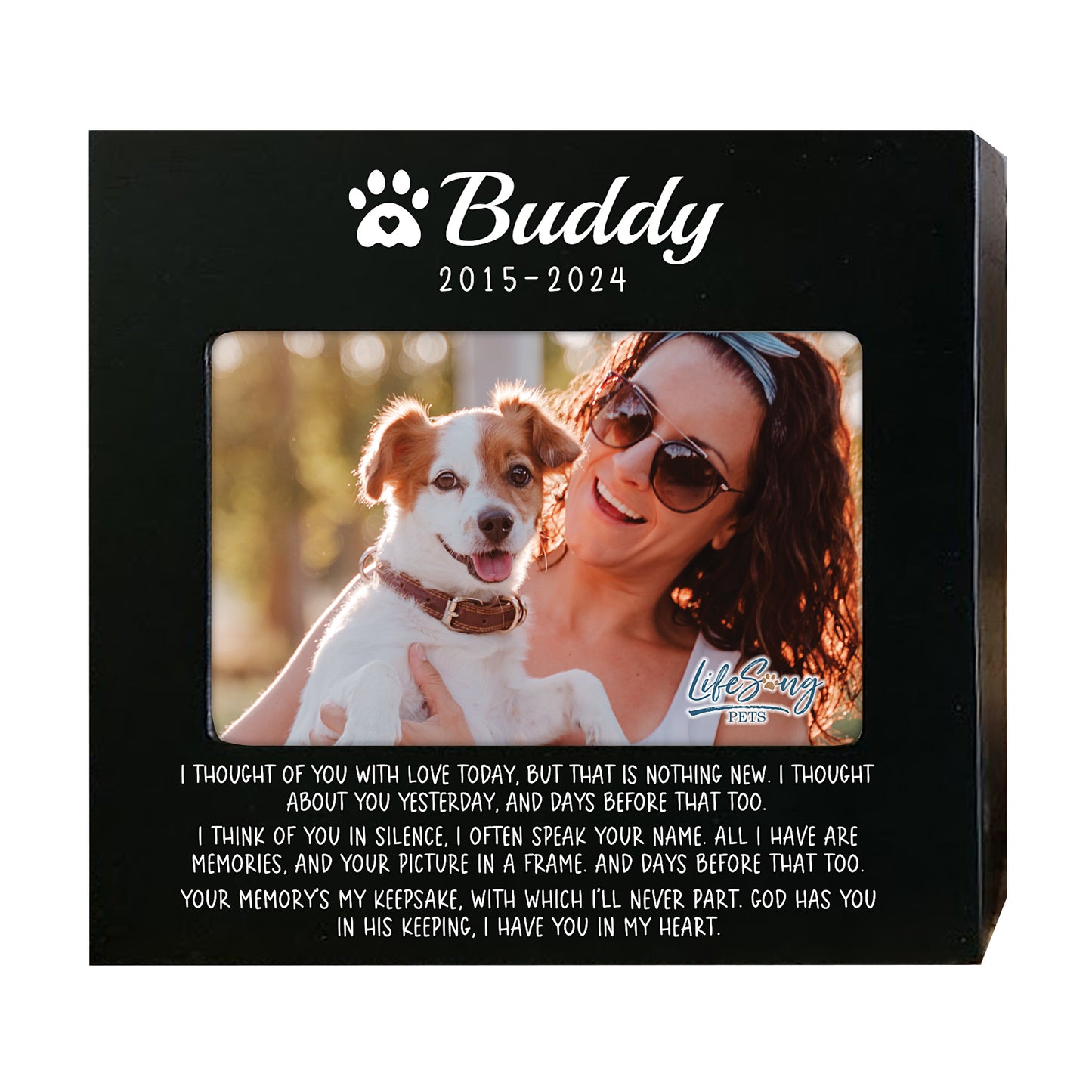 Personalized Wooden Pet Urn with Photo – Handcrafted Pet Remembrance Urn for Dogs & Cats - I Thought Of You