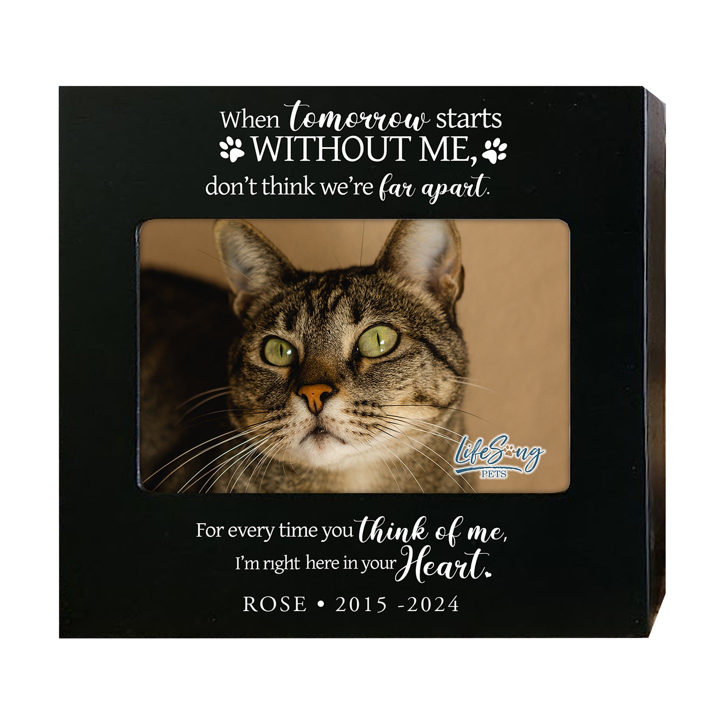 Personalized Wooden Pet Urn with Photo – Handcrafted Pet Remembrance Urn for Dogs & Cats - When Tomorrow Starts
