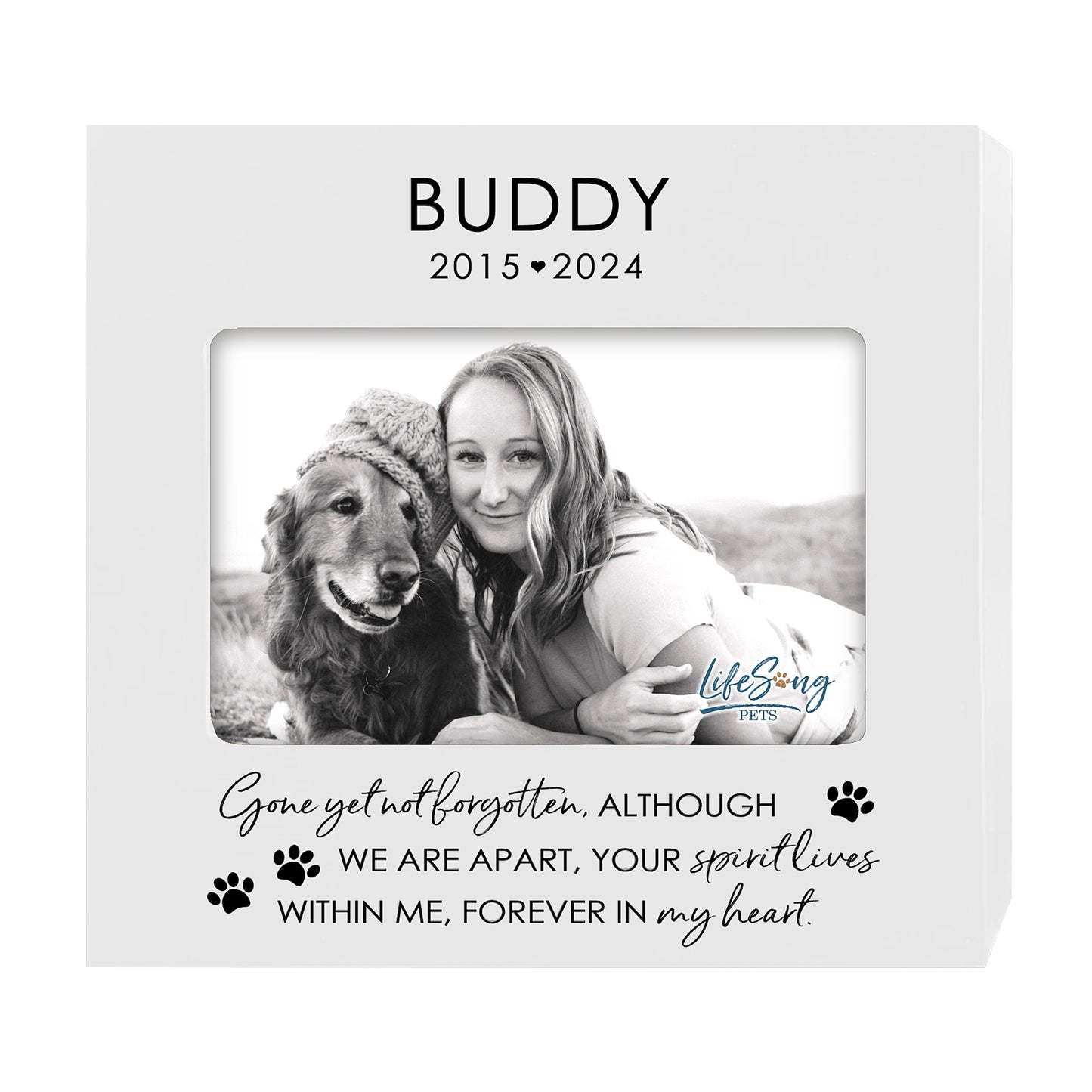 Personalized Wooden Pet Urn with Photo – Handcrafted Pet Remembrance Urn for Dogs & Cats - Gone Yet Not Forgotten