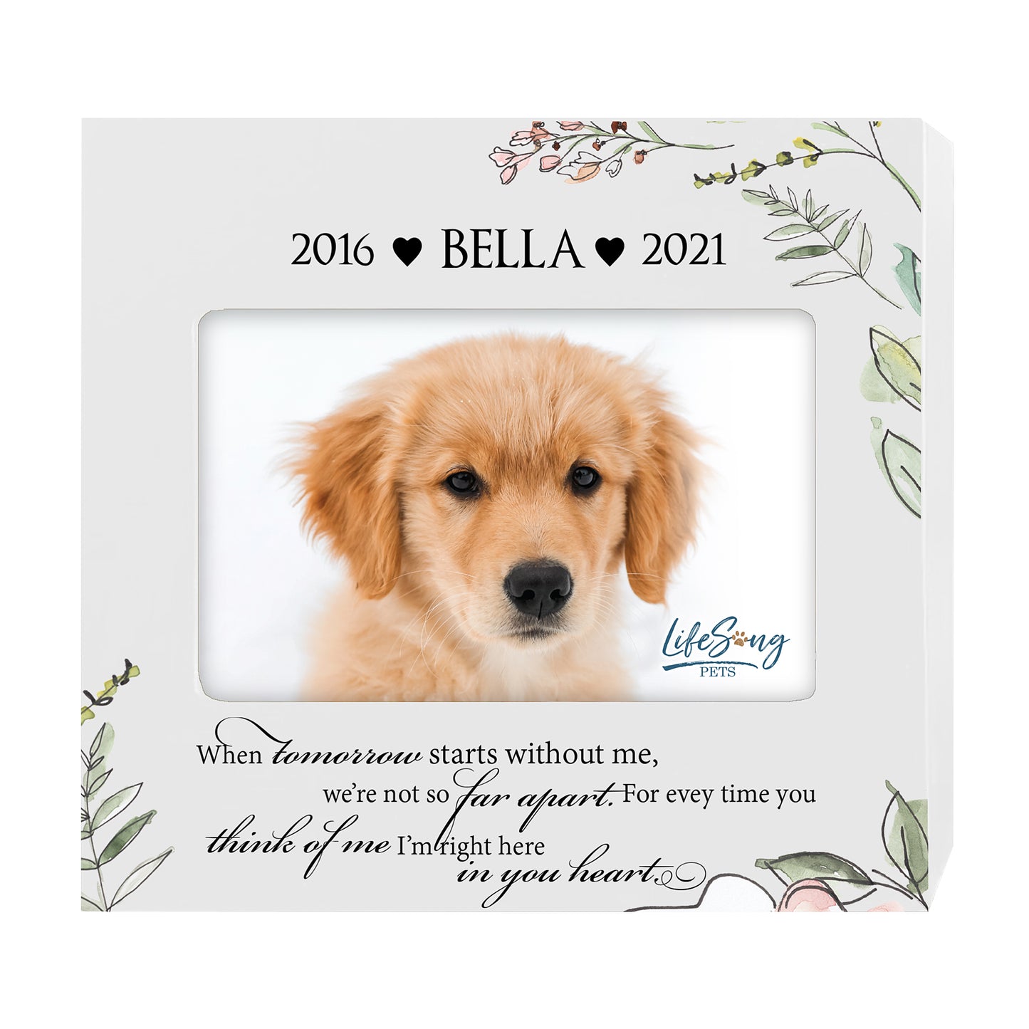 Personalized Wooden Pet Urn with Photo – Handcrafted Pet Remembrance Urn for Dogs & Cats - When Tomorrow Starts