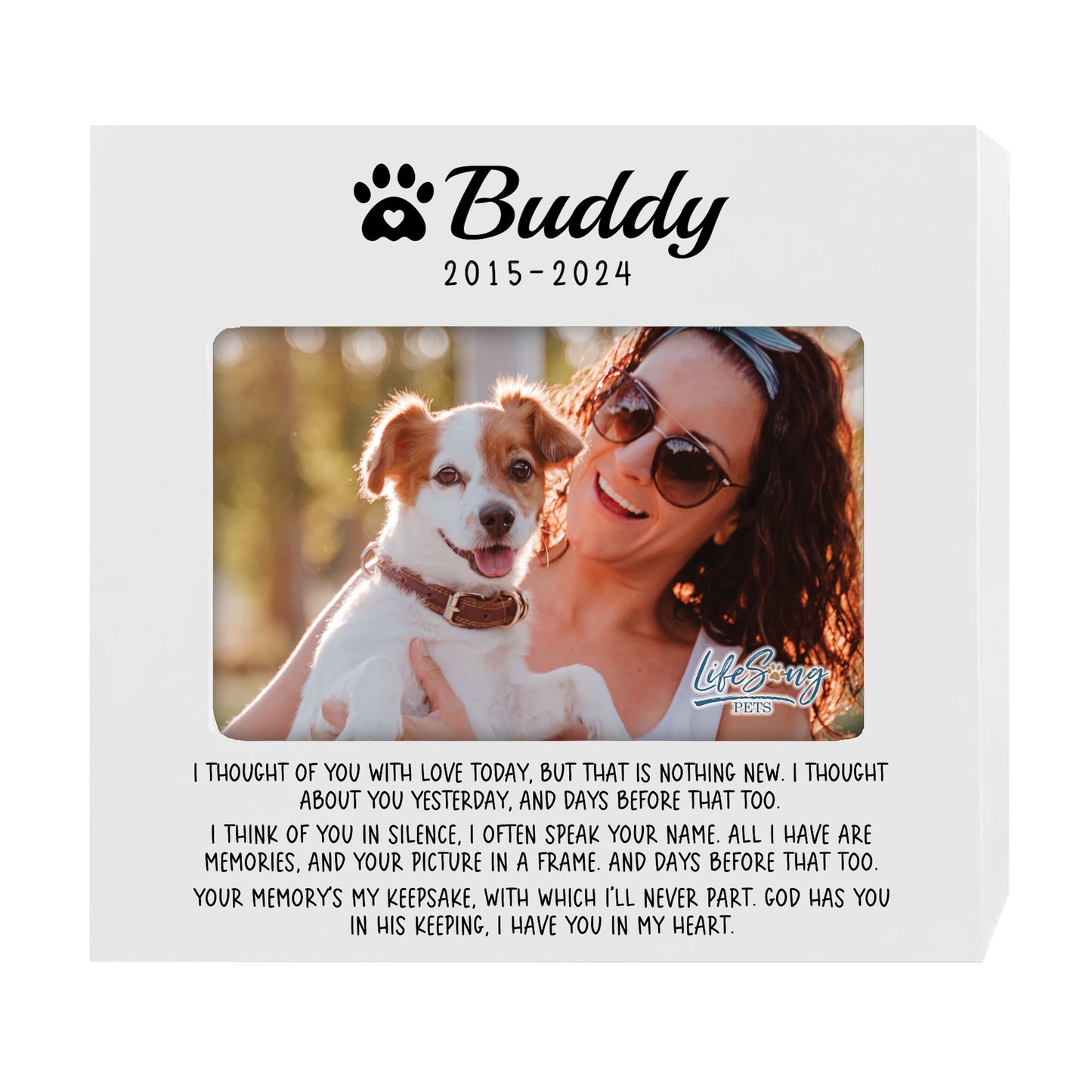 Personalized Wooden Pet Urn with Photo – Handcrafted Pet Remembrance Urn for Dogs & Cats - I Thought Of You