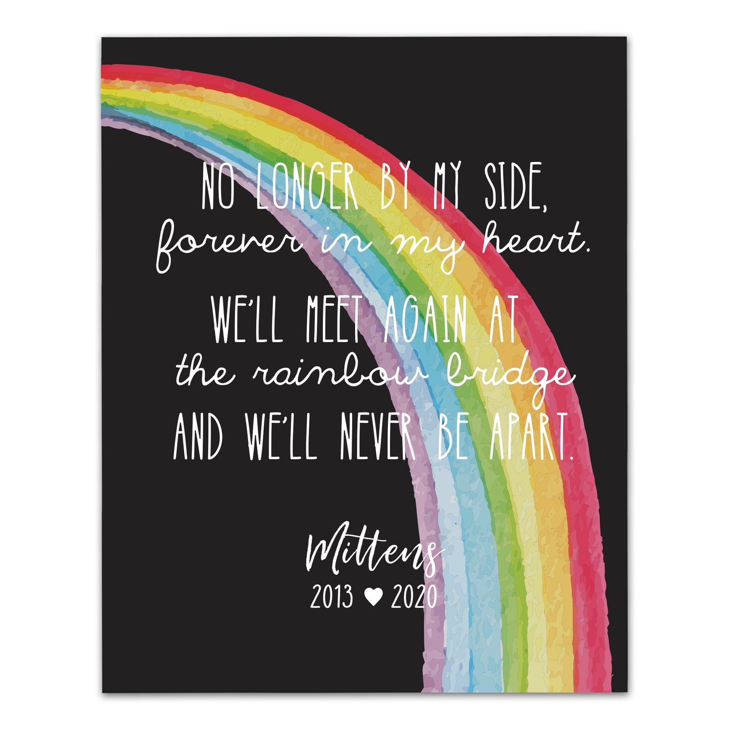 Personalized Memorial Wooden Wall Art Sign for Loss of Pet |12x15 Rainbow Bridge Wall Plaque