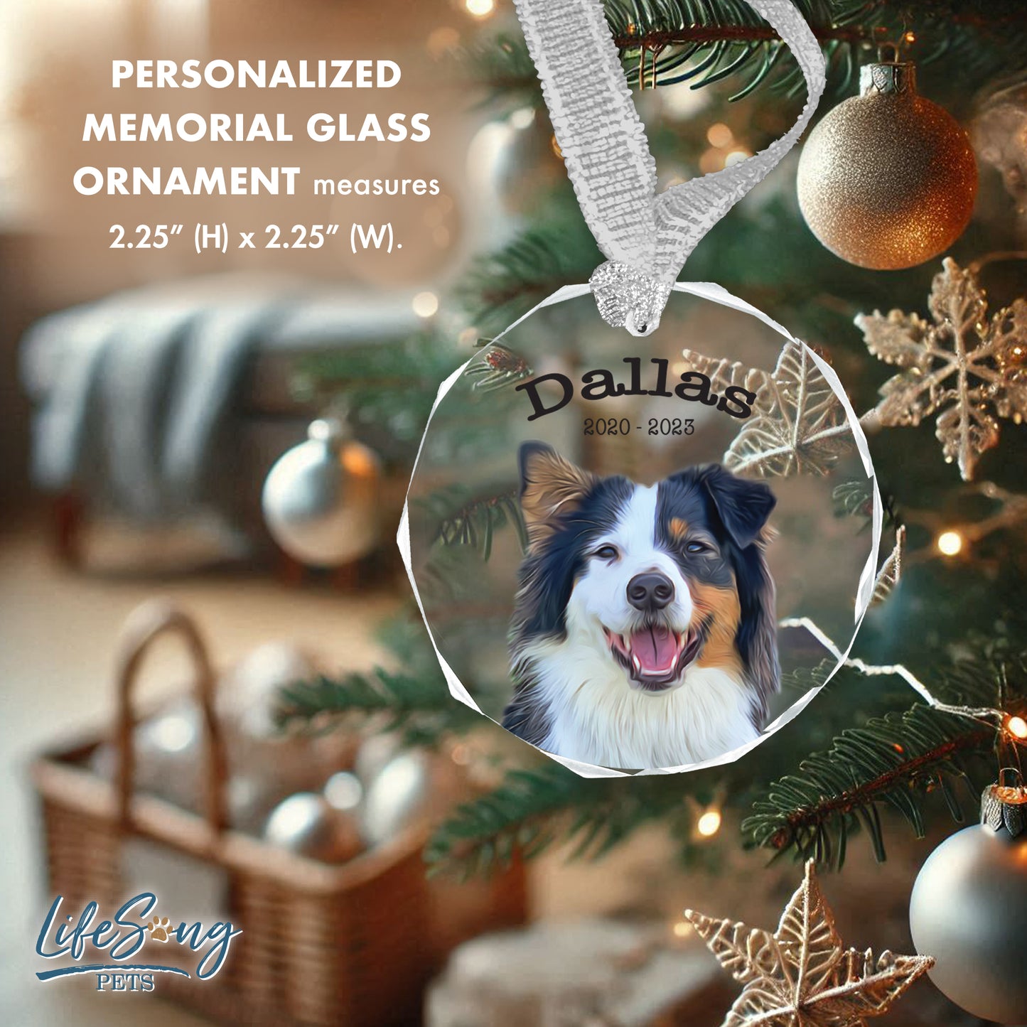 Personalized Memorial Glass Ornament