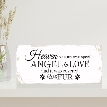 pet memorial shelf and table decor white plaque