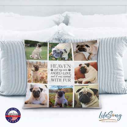 personalized pet remembrance pillow with pet photo