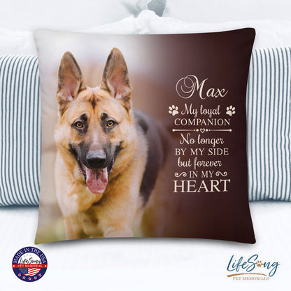 personalized pet remembrance pillow with pet photo