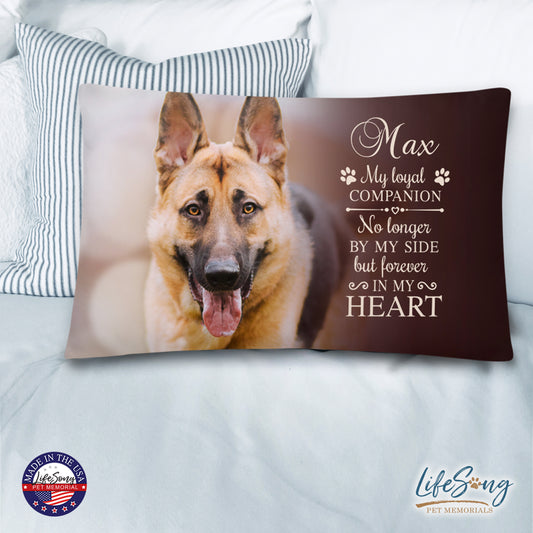 personalized pet remembrance pillow with pet photo