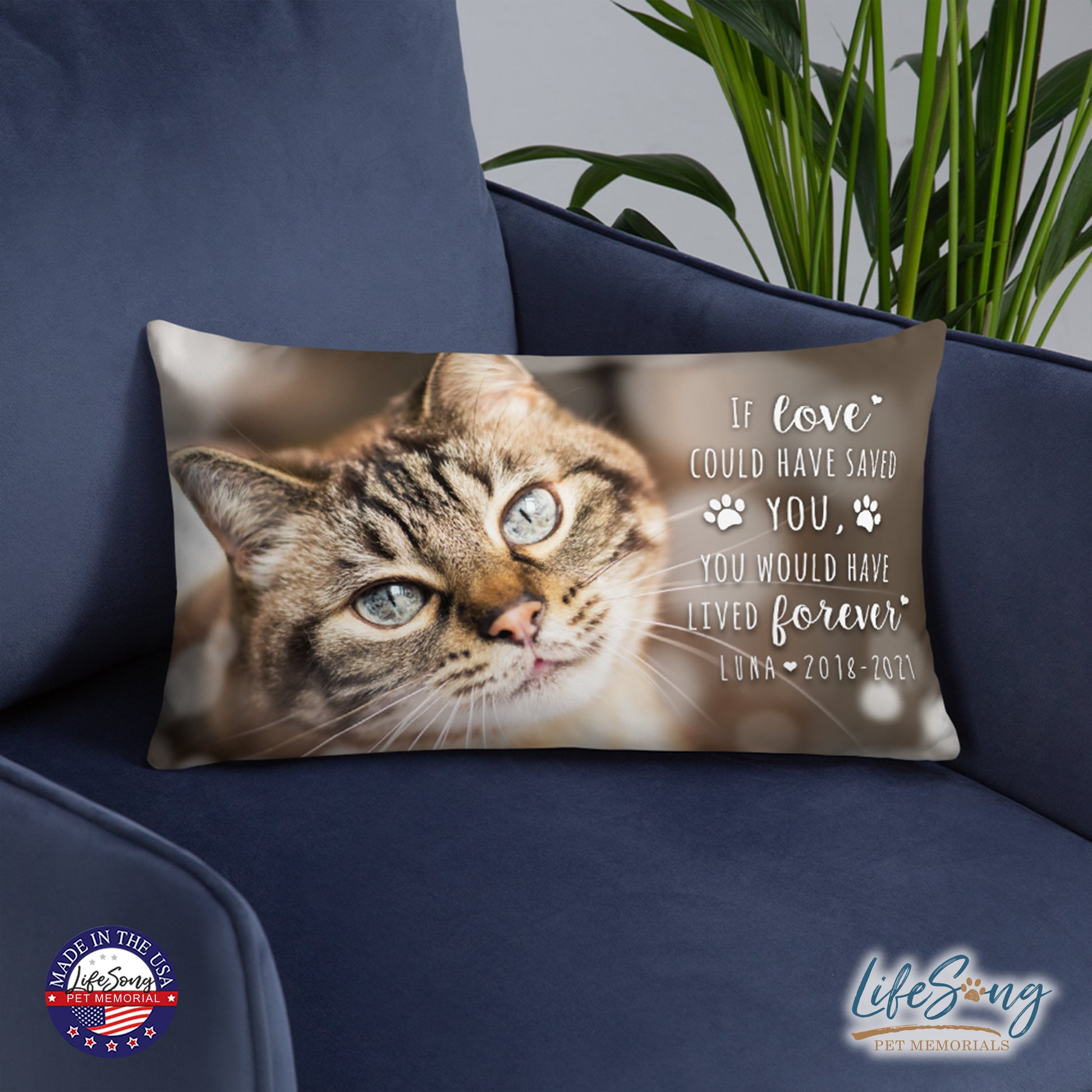 pet memorial pillows customized with pet dog or cat photo