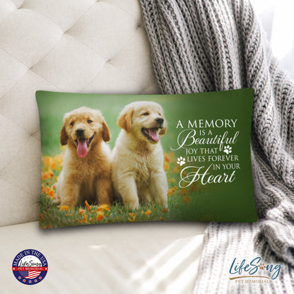 personalized pet remembrance pillow with pet photo