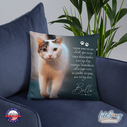 personalized pet remembrance pillow with pet photo