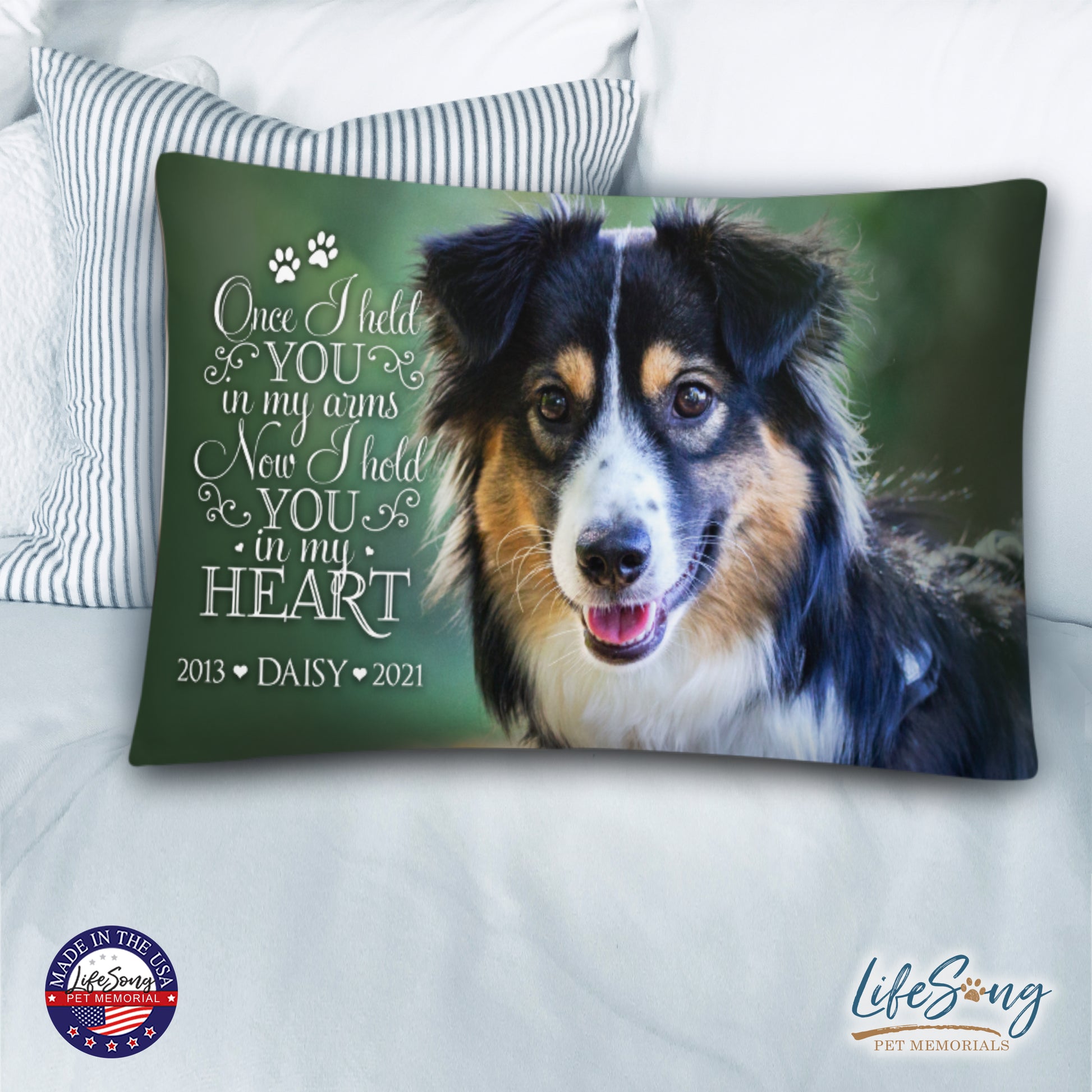 pet memorial pillows customized with pet dog or cat photo