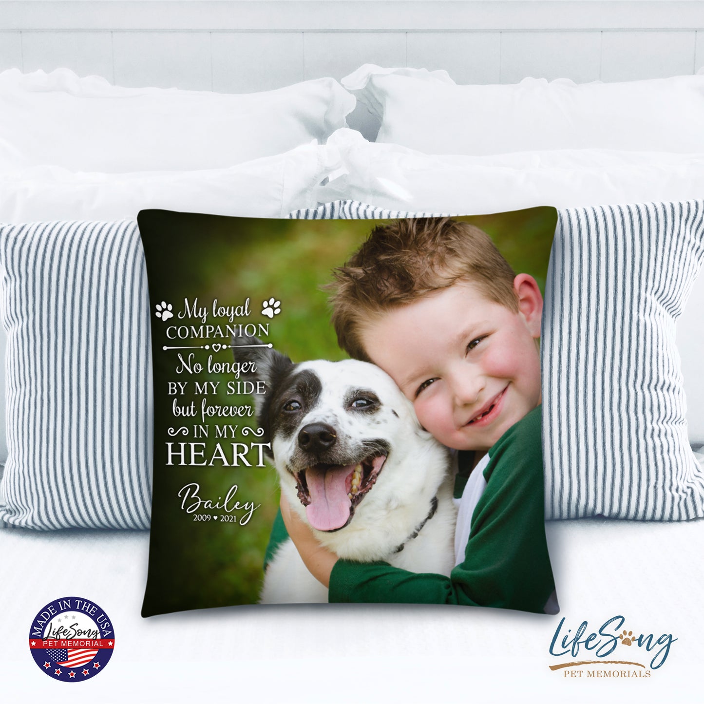 Personalized Pet Loss Memorial Pillow | My Loyal Companion