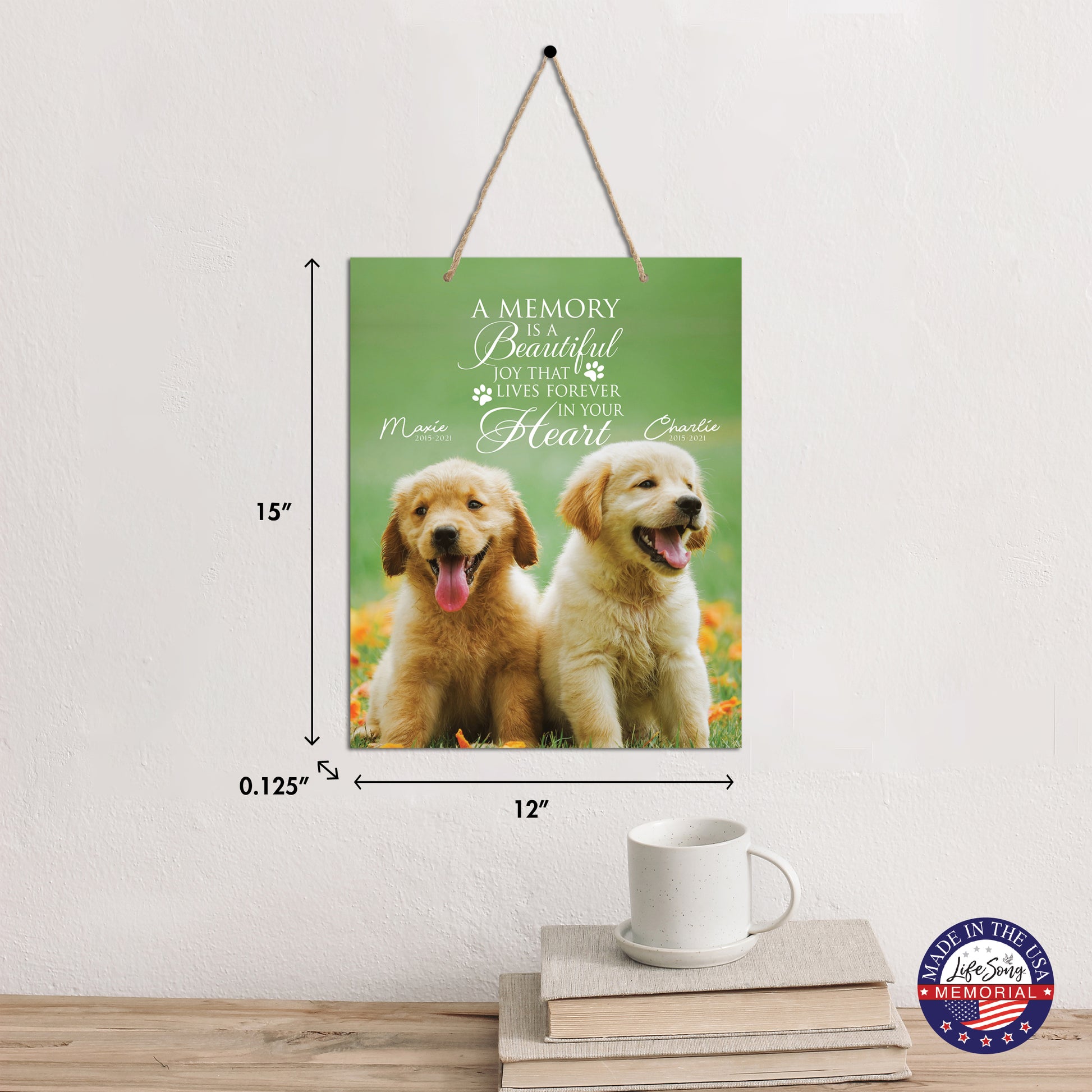 pet memorial plaques with personalized photo