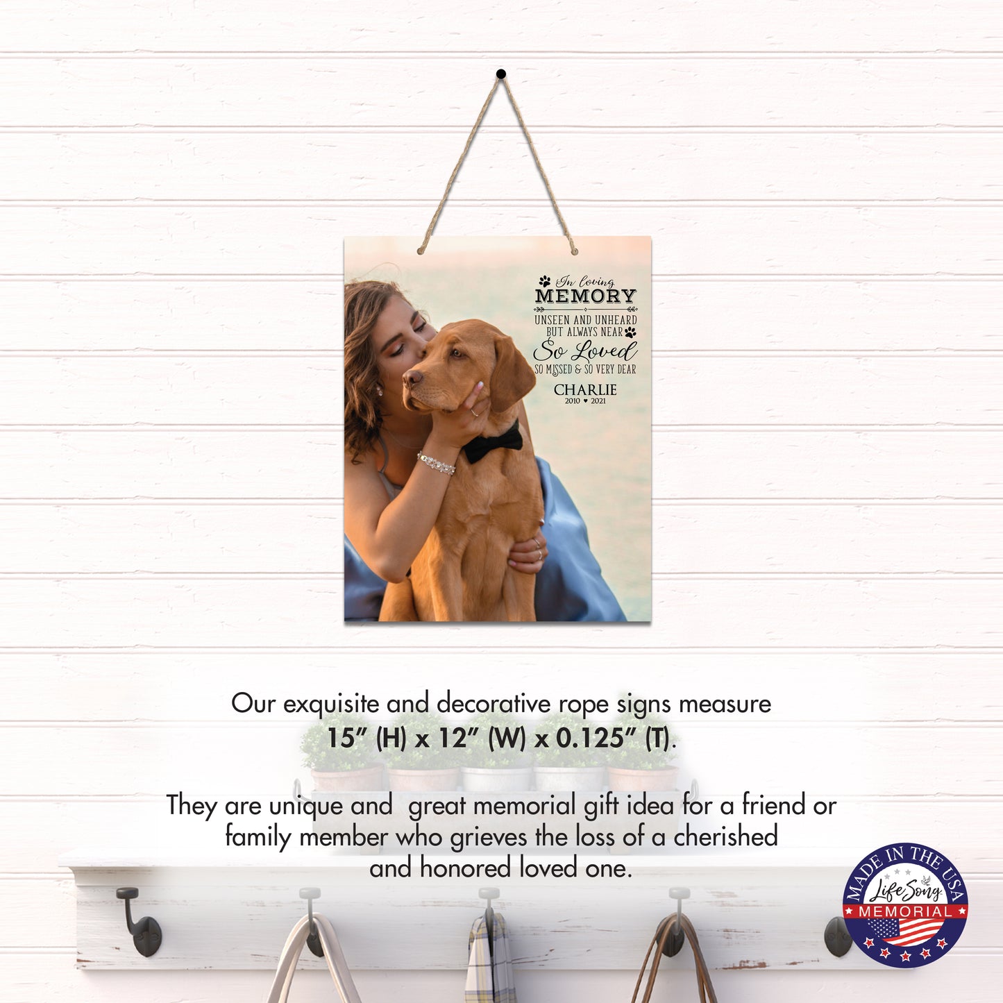 personalized pet memorial wall plaque 