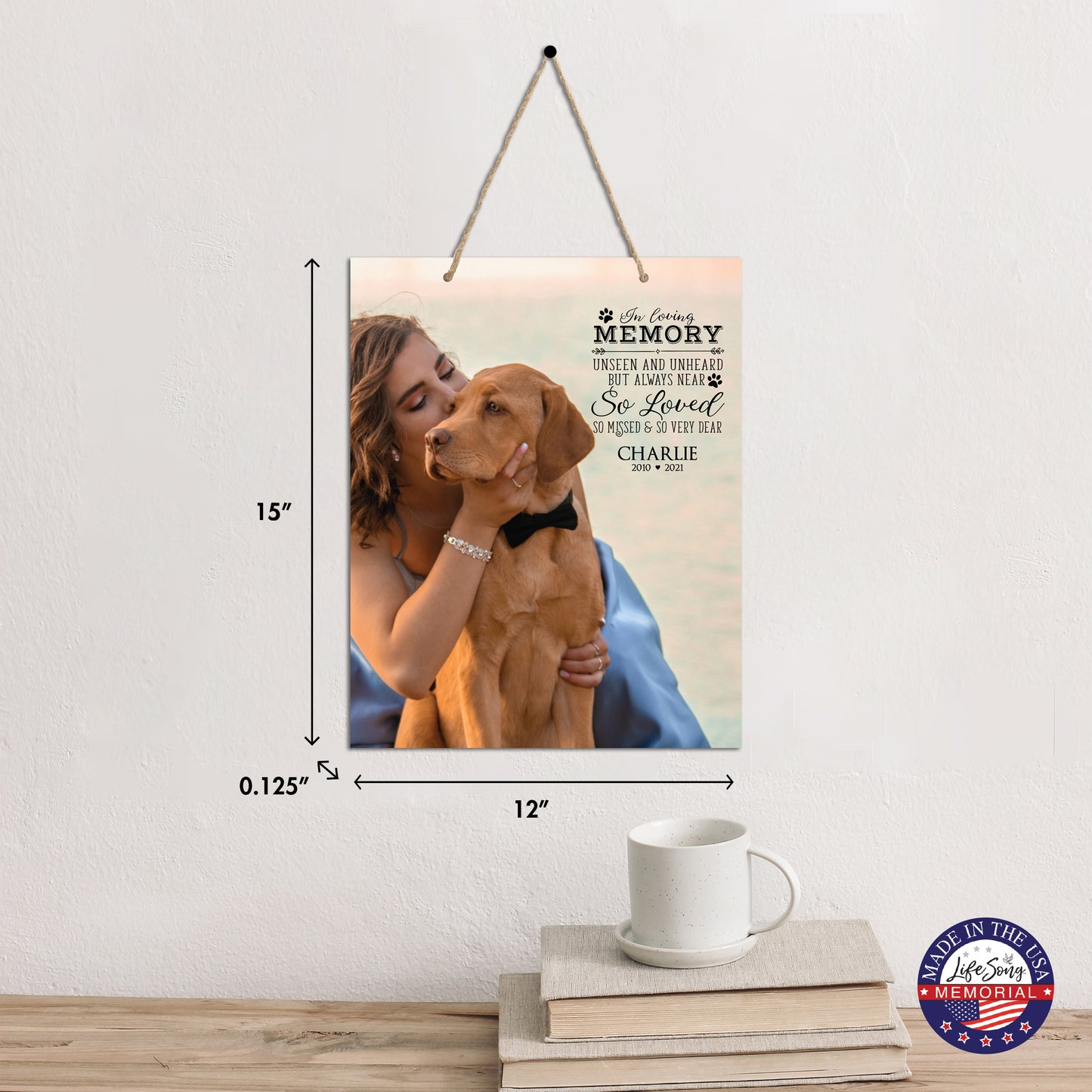 personalized pet memorial wall plaque 