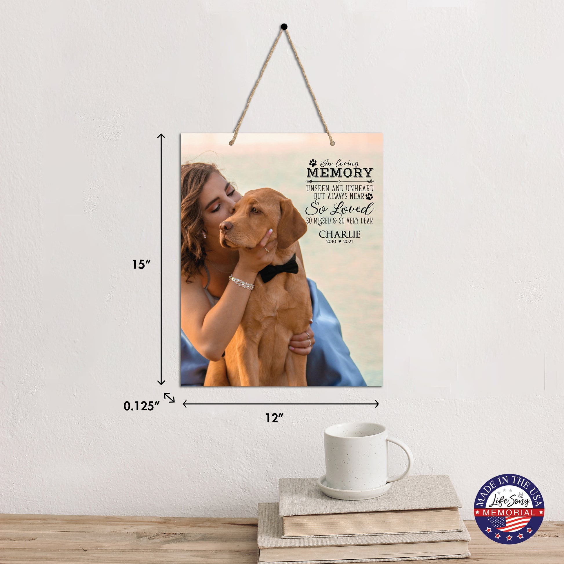 personalized pet memorial wall plaque 