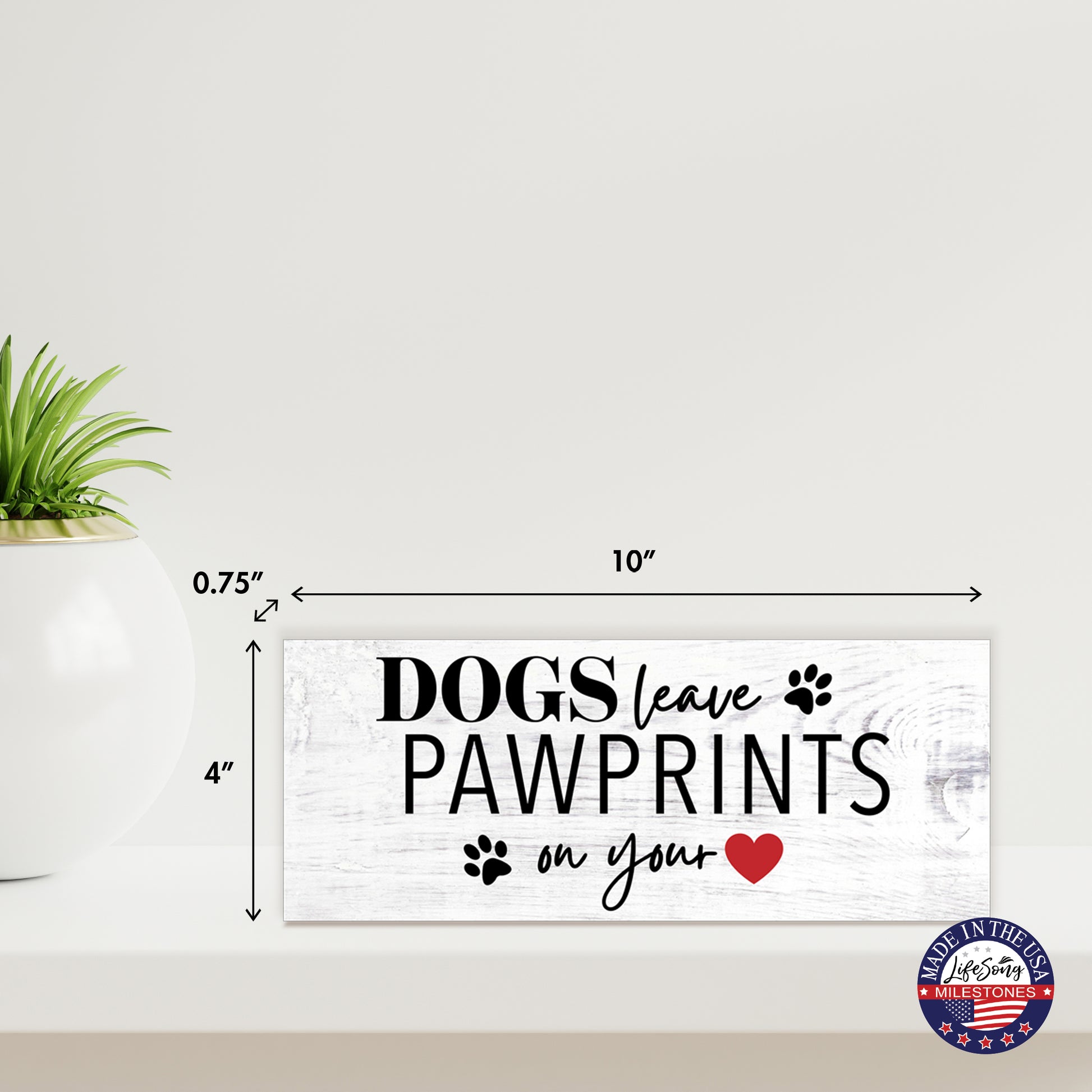 pet memorial shelf and table decor white plaque