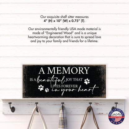 pet memorial plaques black table top and shelf sitter decor