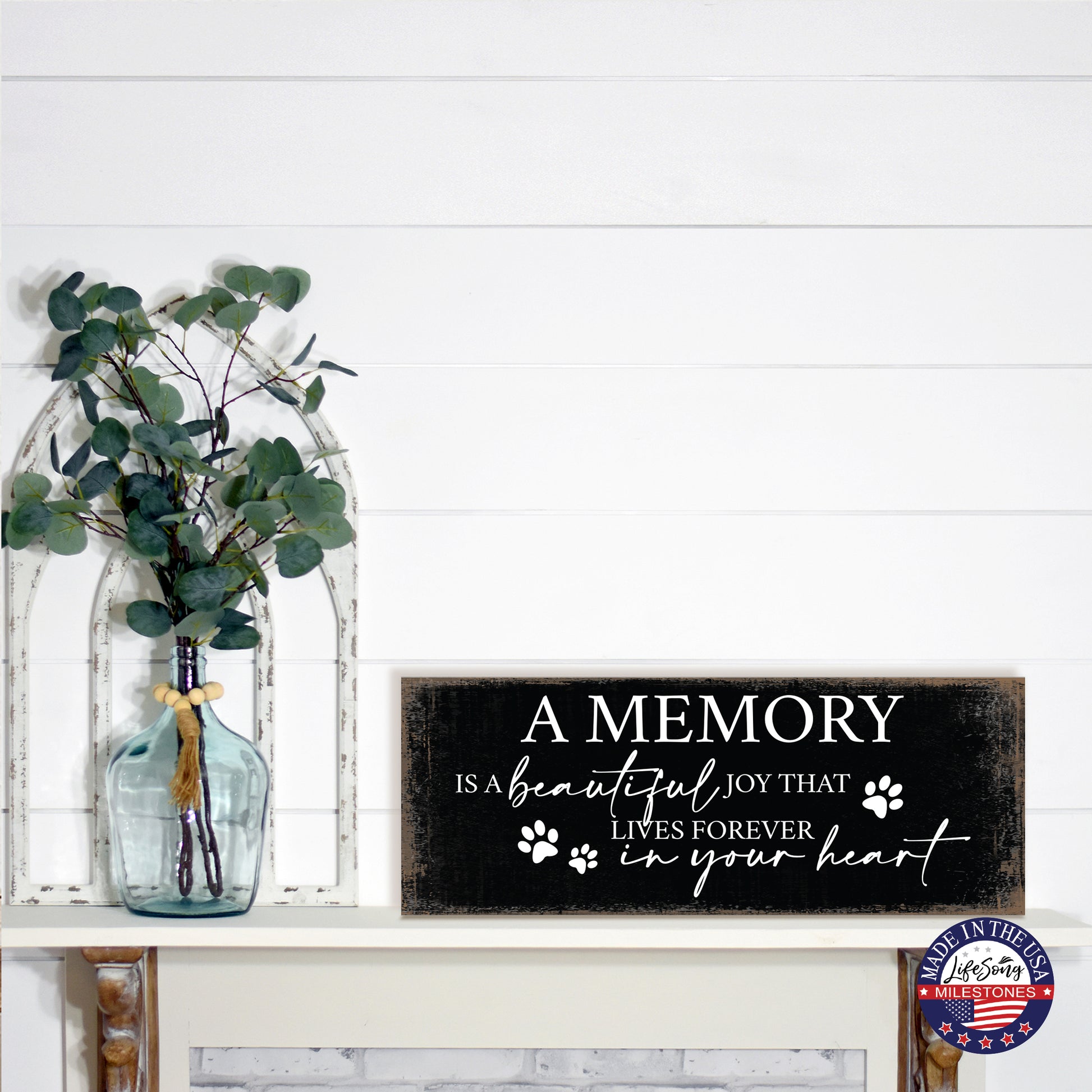 pet memorial plaques black table top and shelf sitter decor