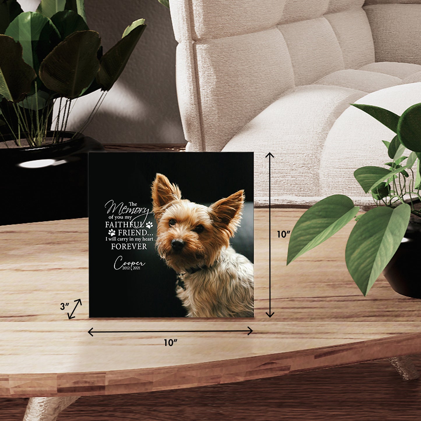 Personalized Wooden Cremation Urn Box for Pet Ashes