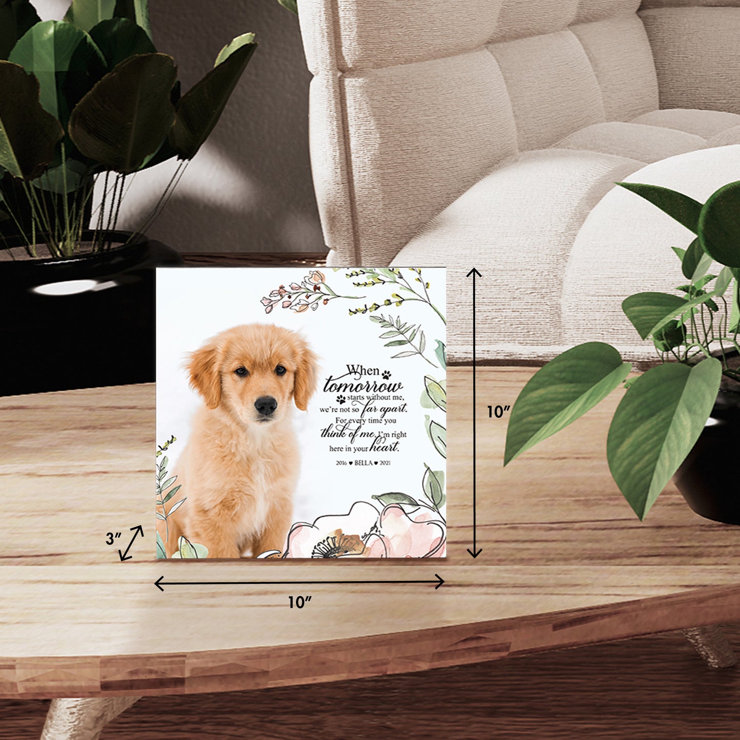 Personalized Memorial Cremation Urn Box for Pet Ashes 