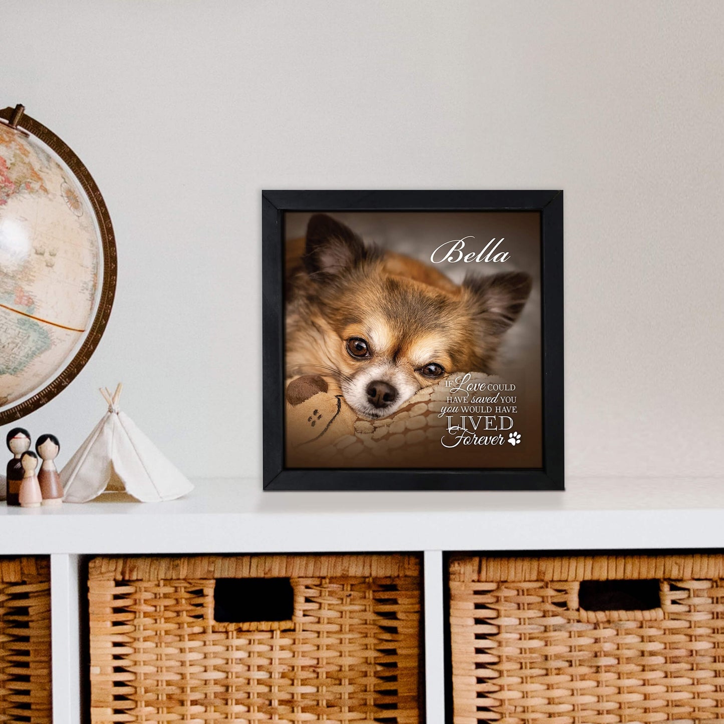 small square pet memorial wall art sign