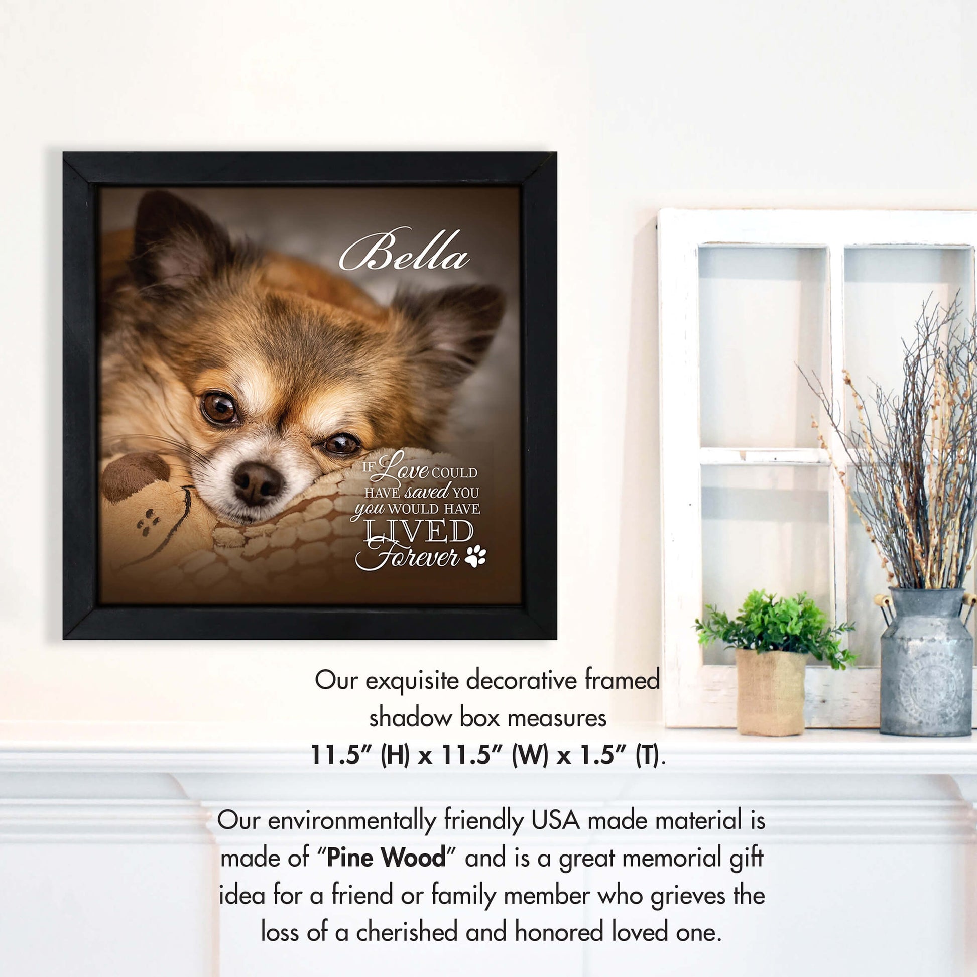 small square pet memorial wall art sign