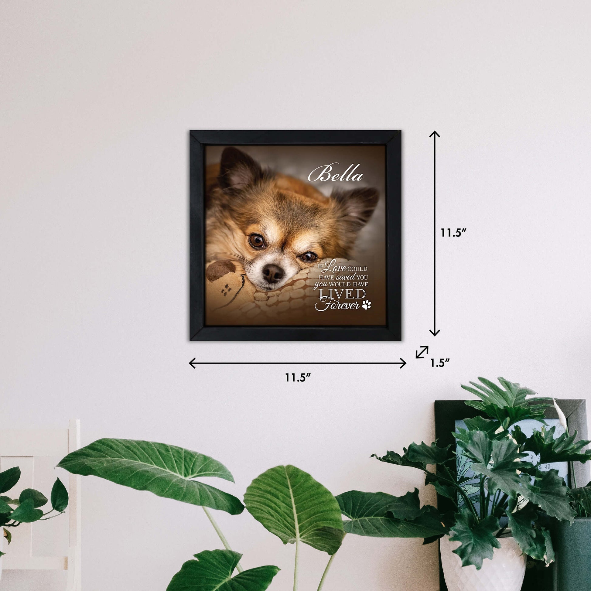 small square pet memorial wall art sign