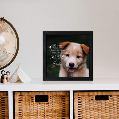 small square pet memorial wall art sign