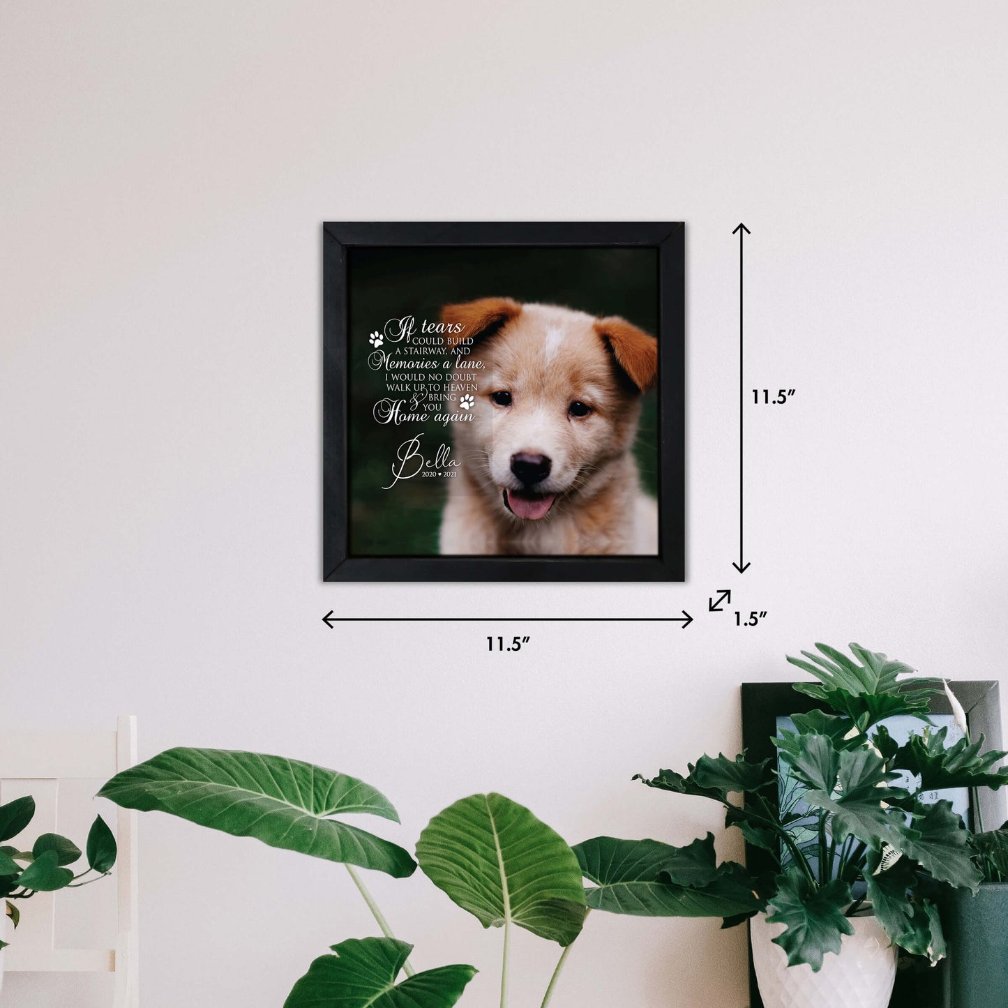 small square pet memorial wall art sign