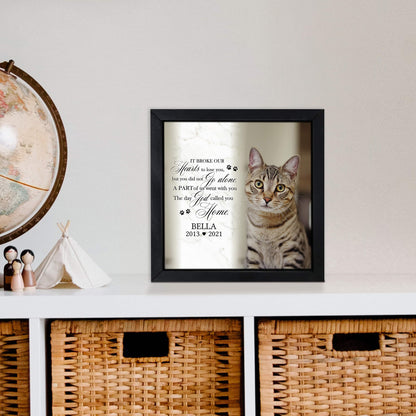 Personalized Pet Dog or Cat  Memorial Framed Art- Sympathy Gift for Pet Lovers