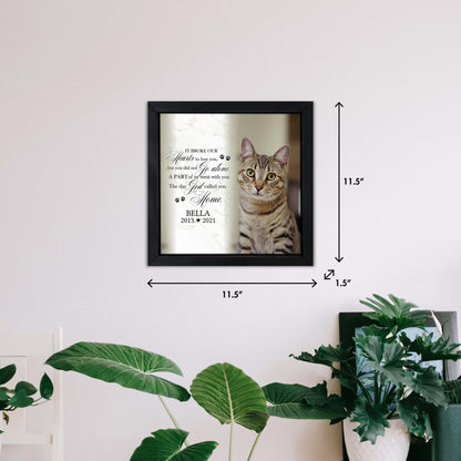 Personalized Pet Dog or Cat  Memorial Framed Art- Sympathy Gift for Pet Lovers