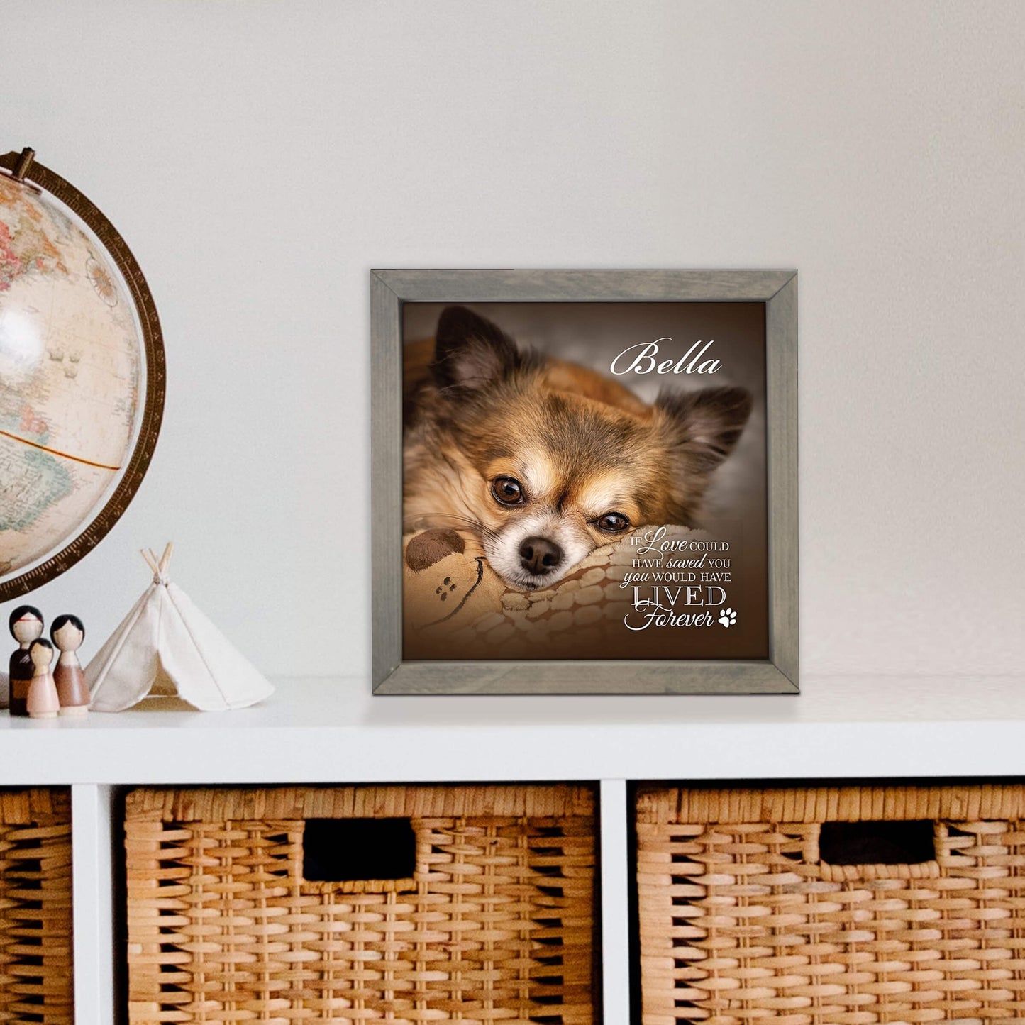 small square pet memorial wall art sign