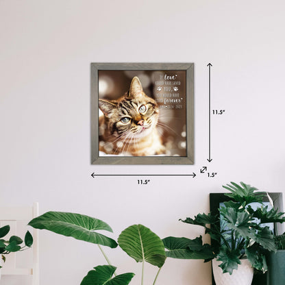 small square pet memorial wall art sign