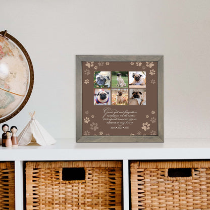 personalized pet framed art signs in loving memory of pet dog and cat