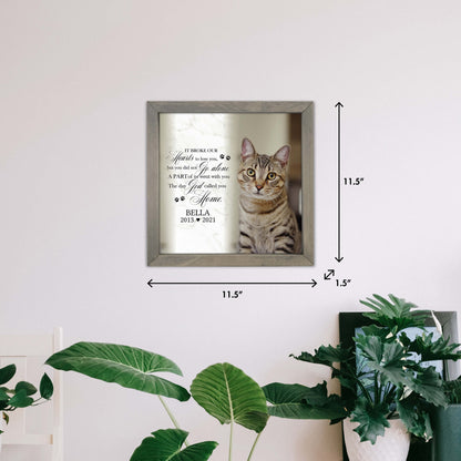 Personalized Pet Memorial Framed Art- Sympathy Gift for Pet Lovers