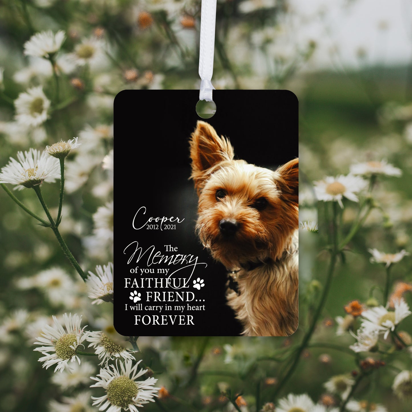 small wooden custom pet ornaments in loving memory 