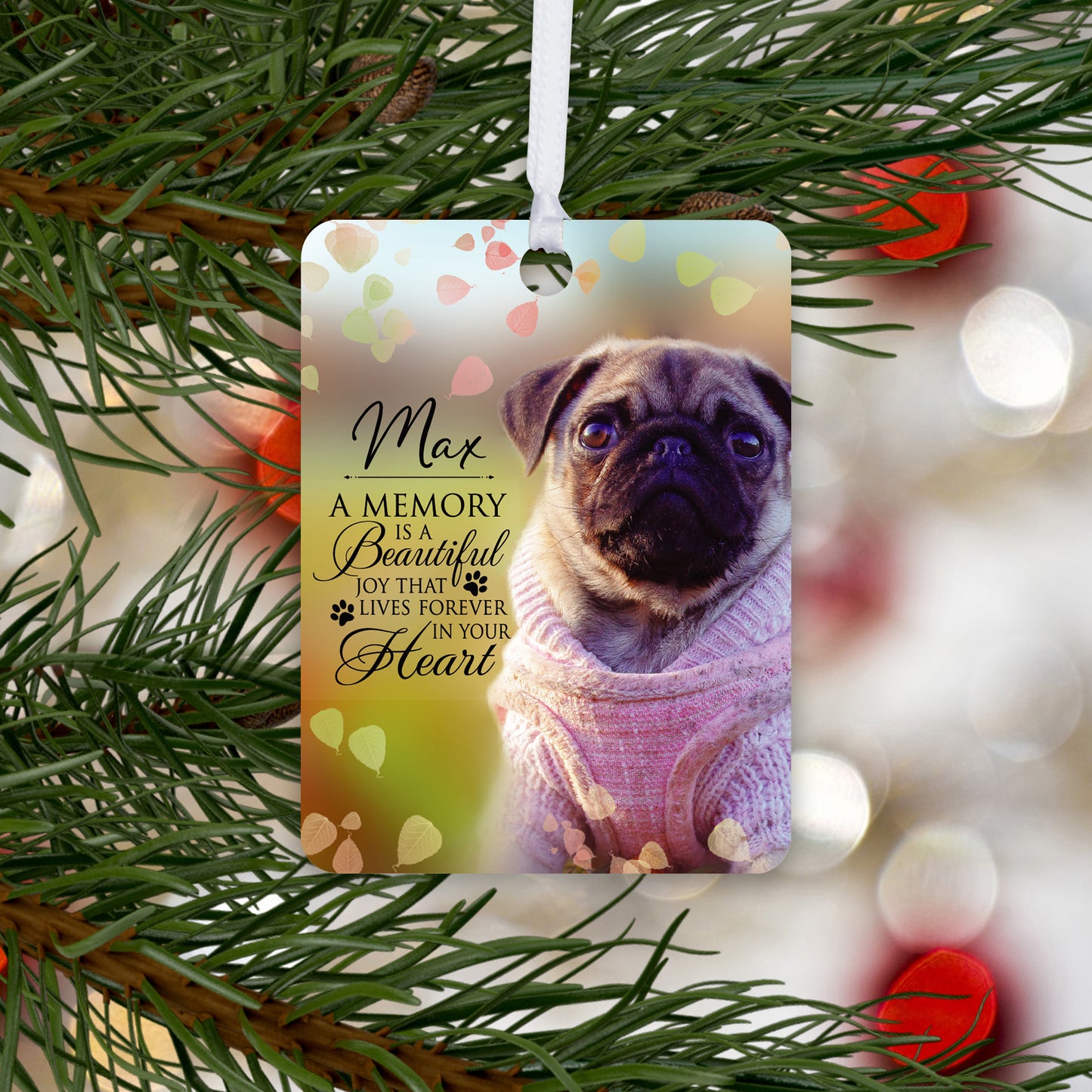 personalized ornaments with pets photo small memorial keepsake