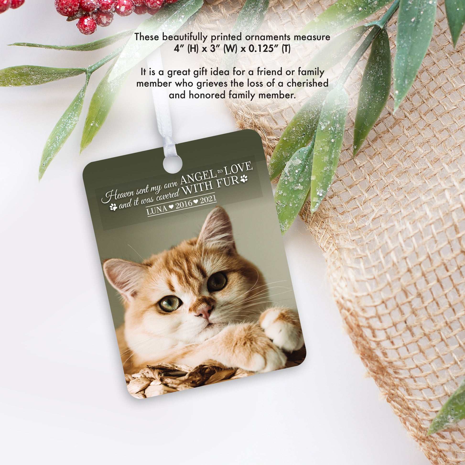 memorial custom pet ornaments small hanging keepsake