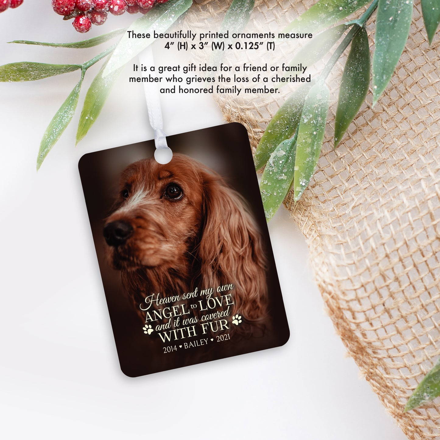 memorial custom pet ornaments small hanging keepsake